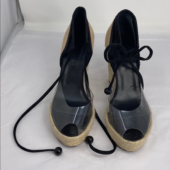 Sonia Rykiel Sz 39 Wedge Platform Clear Sandal - Picture 4 of 12